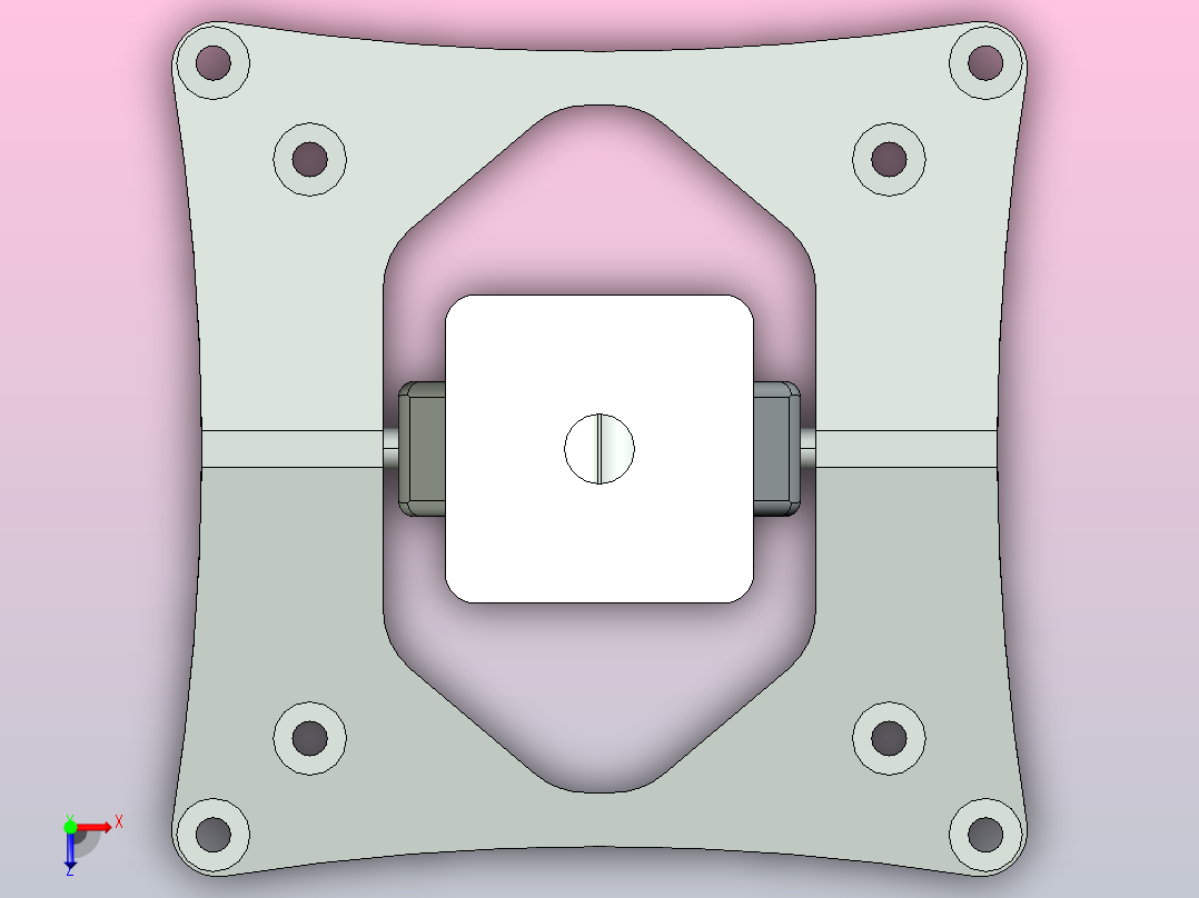 显示器安装接头8系列VESA75-100_显示器安装接头8系列VESA75-100俯视图