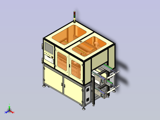 FPC模激光切割机3D模型图纸