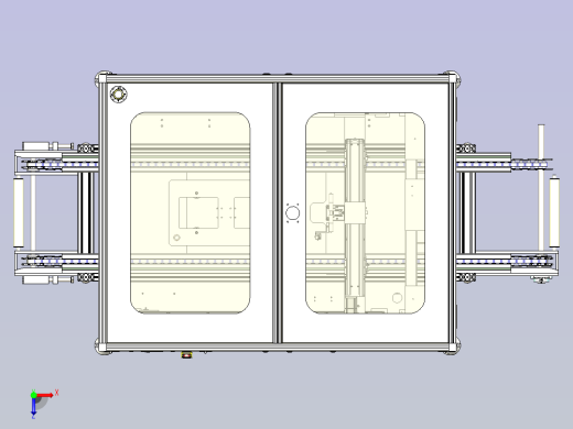 FPC模激光切割机3D模型图纸俯视缩略图