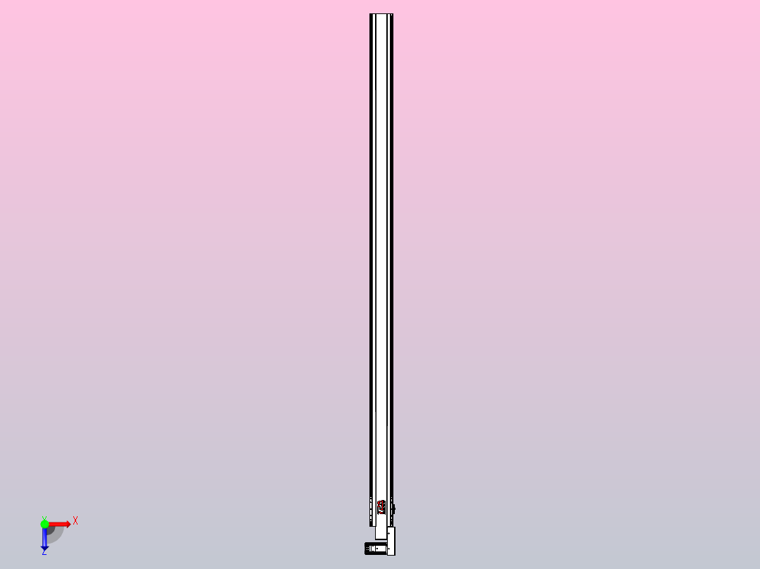 皮带直线轴半封闭可选导轨TPA-HNB-120D-110-L2450-MR-C-P40-N3俯视图
