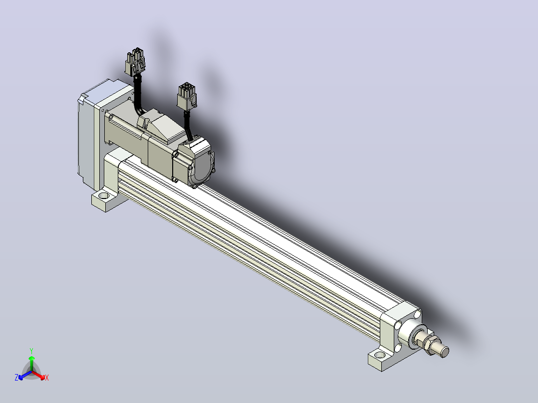 轻载电动缸TPA-ESR25-1002C-L300-MR-LB-W-P10-C3主视图