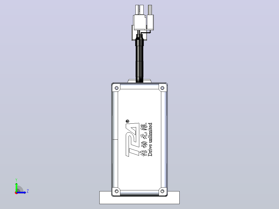 轻载电动缸TPA-ESR25-1002C-L300-MR-LB-W-P10-C3左视图