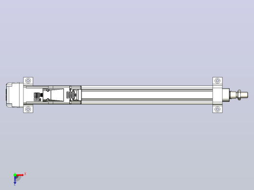 轻载电动缸TPA-ESR25-1002C-L300-MR-LB-W-P10-C3俯视缩略图