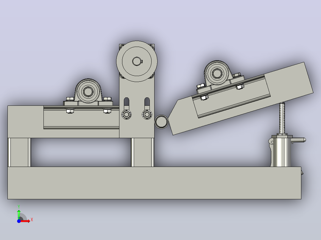 金属型材滚压成型机rolling-machine-模型格式为 stp前视图