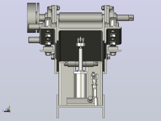 金属型材滚压成型机rolling-machine-模型格式为 stp右视缩略图