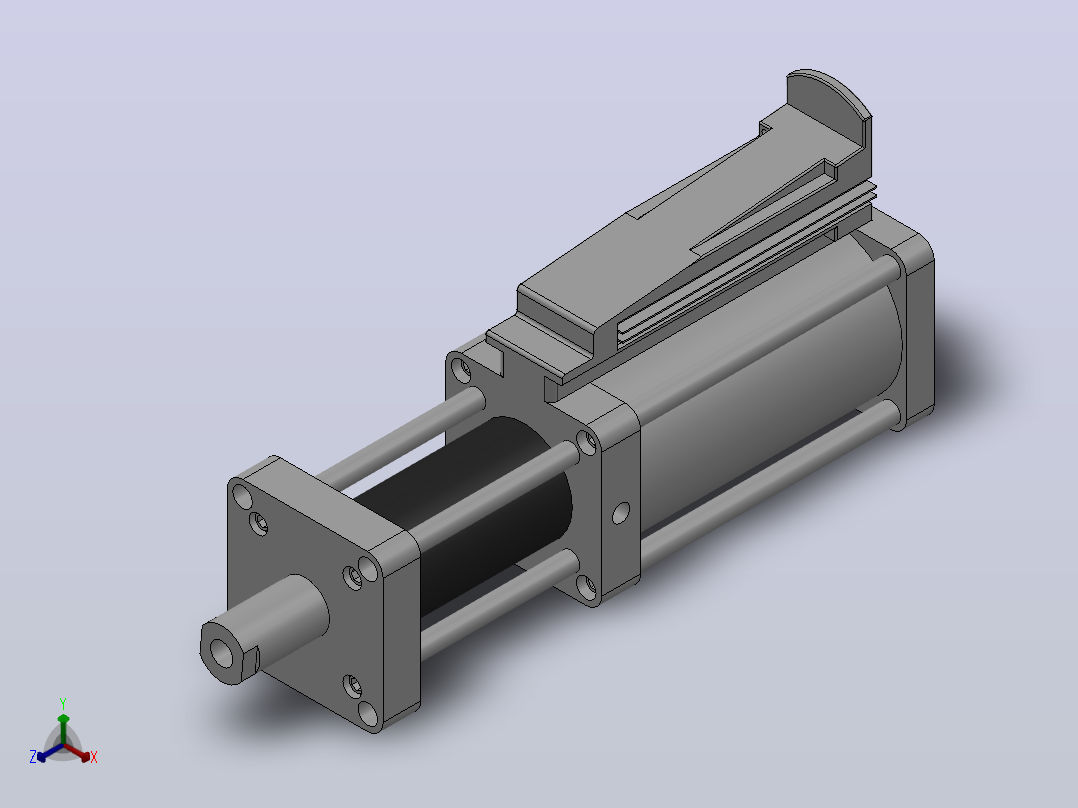 MPTC-3T系列直压式增压缸[MPTC-63-15-3T-M-S1]正等轴测图