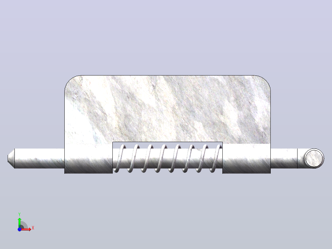 金属板门用插销前视图