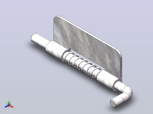 金属板门用插销正等轴测缩略图