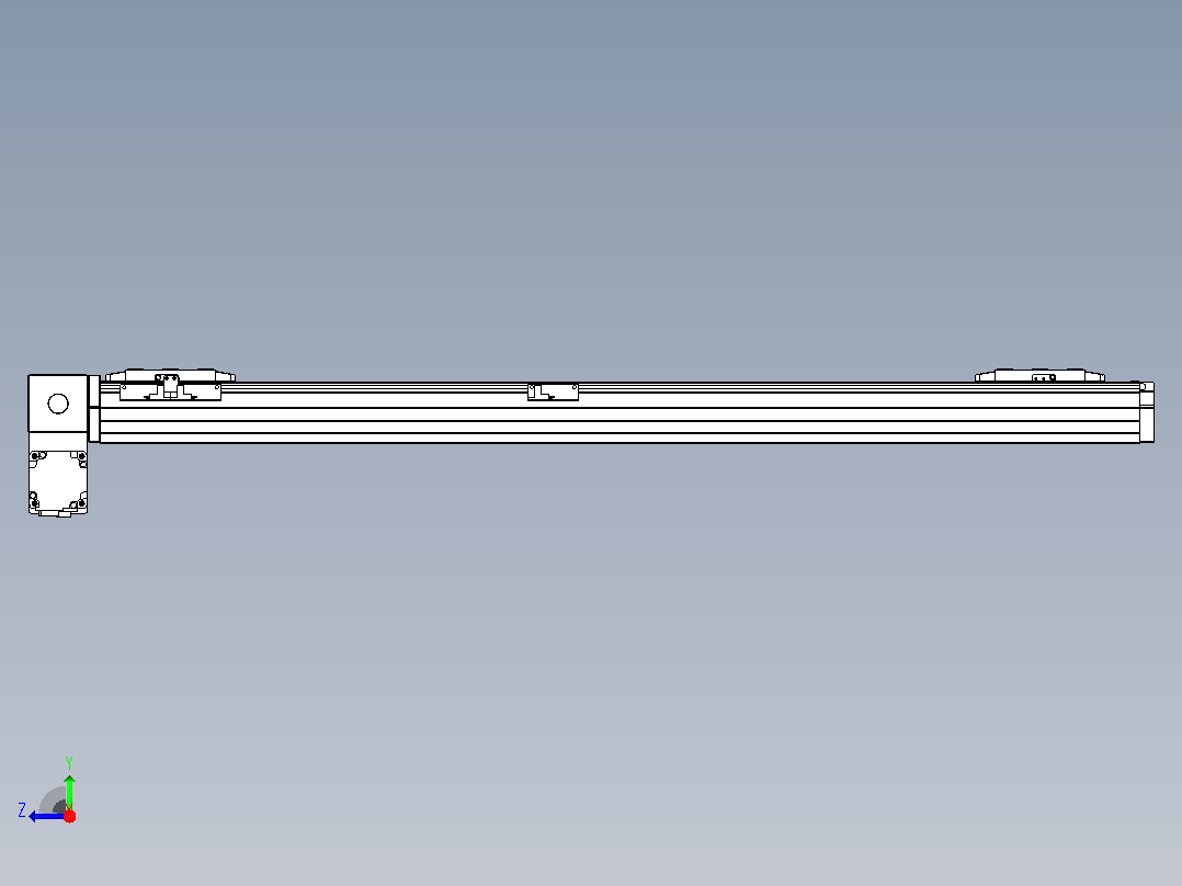 皮带直线轴双滑块型TPA-GCBS-80-P60-L375-LP-M20-N3右视图