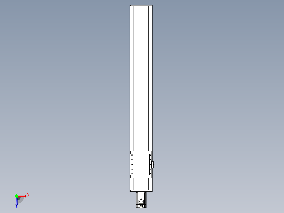 滚珠丝杠直线轴带导轨全封闭TPA-HCR-175D-2510C-L1100-M-C-P75-N3俯视图