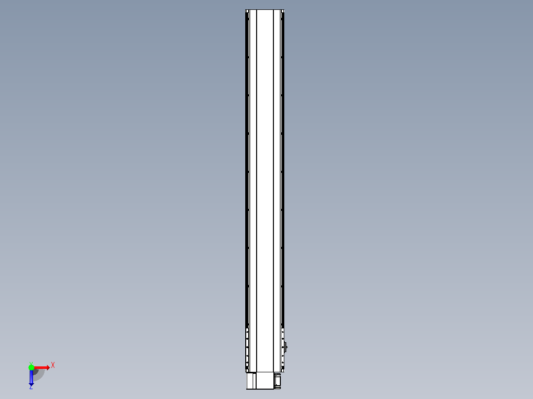 皮带直线轴半封闭可选导轨TPA-HNB-202D-140-L1550-LP-C-P75-N3俯视图
