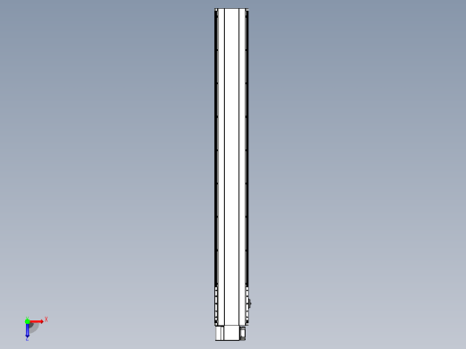 皮带直线轴半封闭可选导轨TPA-HNB-202D-140-L1550-LP-C-P75-N3俯视缩略图
