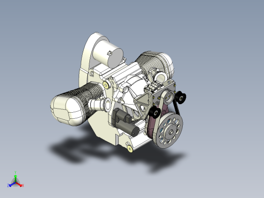 Motor BMW发动机简易模型3D图纸主视缩略图