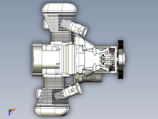 Motor BMW发动机简易模型3D图纸俯视缩略图