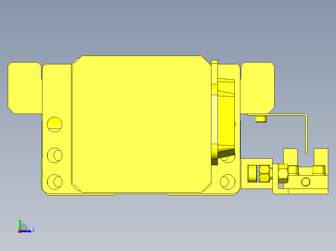 工件交接机构左视图