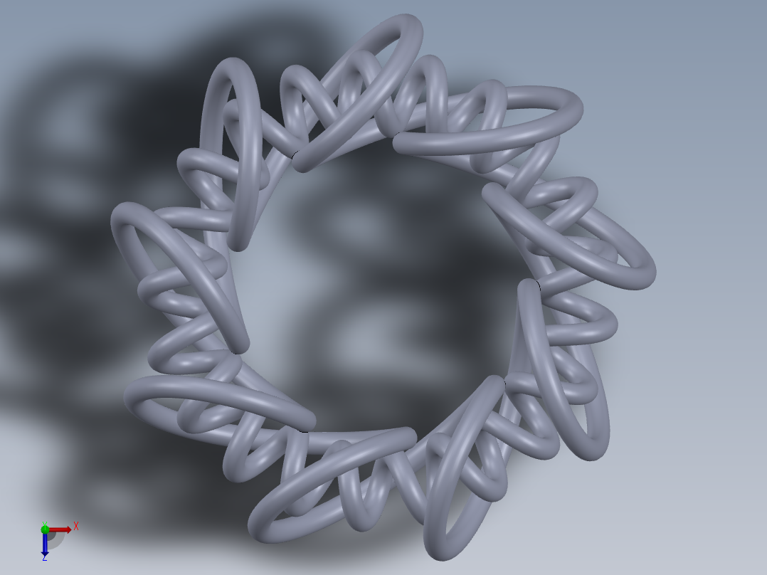 solidworks 随机弹簧设计俯视图