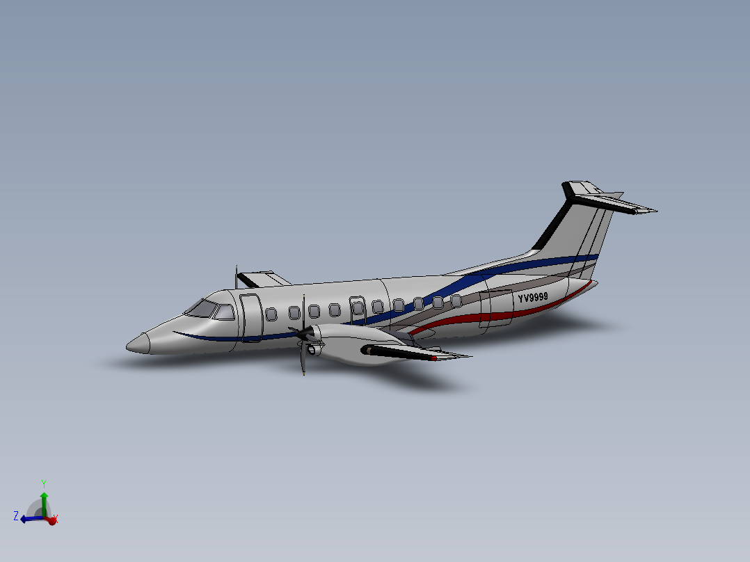 民用飞机3D模型