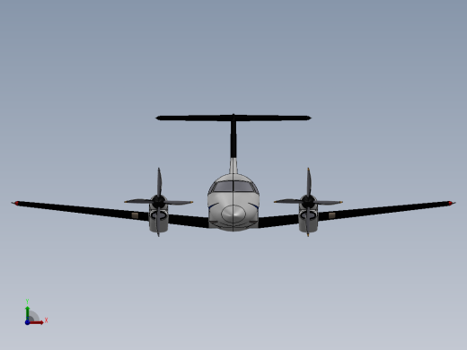 民用飞机3D模型前视缩略图