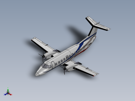 民用飞机3D模型正等轴测缩略图