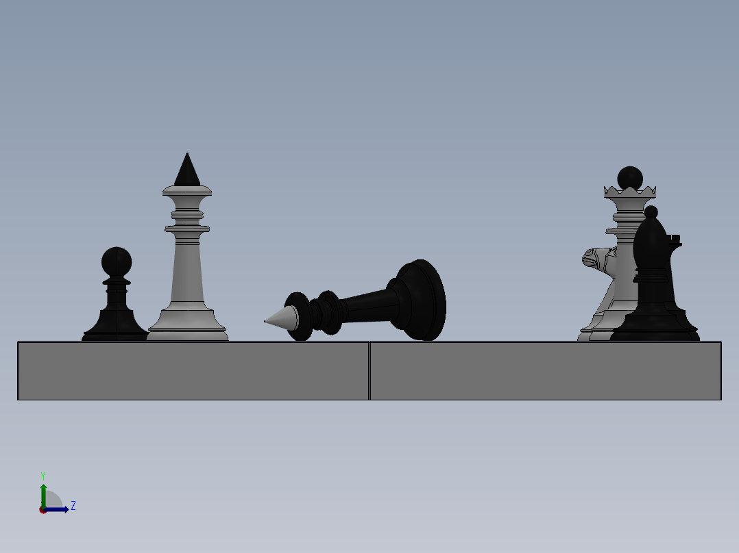 solidworks 国际象棋左视图