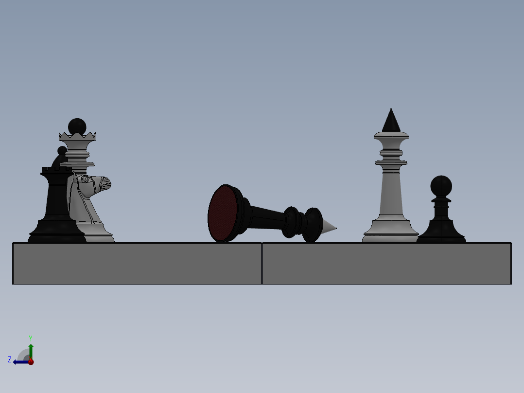 solidworks 国际象棋右视图