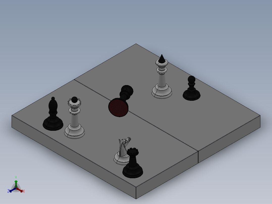 solidworks 国际象棋正等轴测图