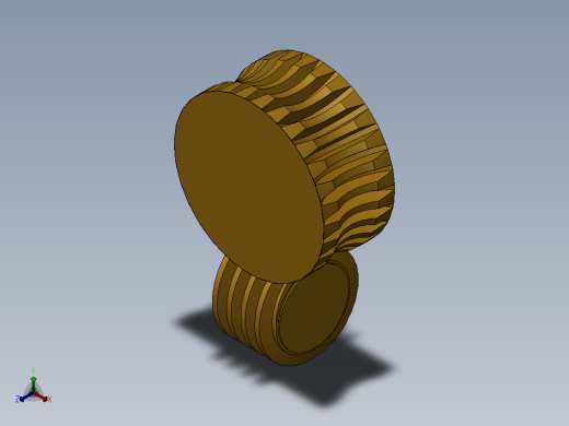 solidworks 蜗杆传动组件正等轴测缩略图