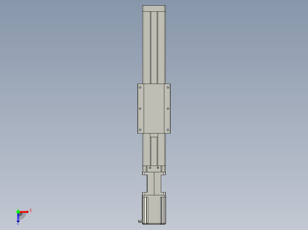 JD60G-B 滚珠丝杠模组俯视图