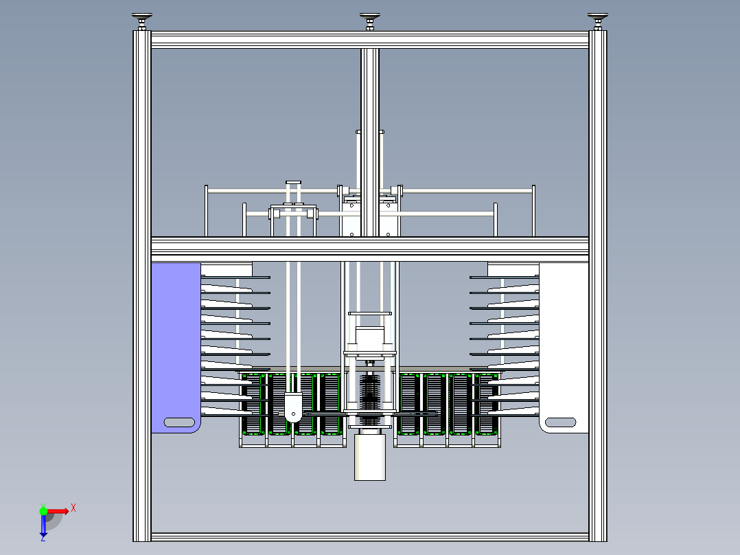 盘式送料机俯视图