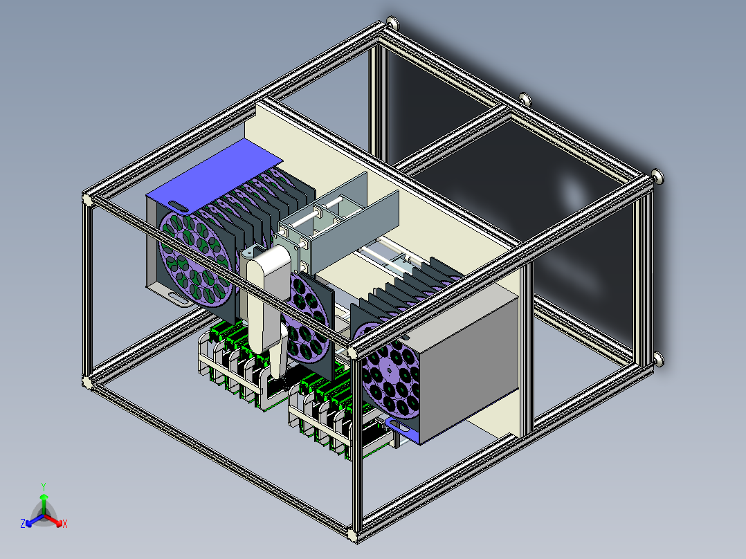 盘式送料机正等轴测图