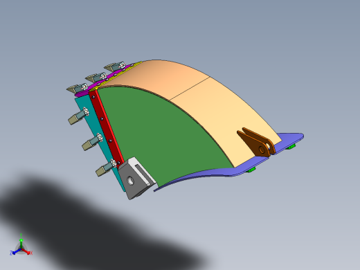 挖机铲斗正等轴测缩略图
