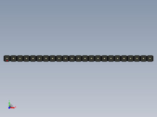 彩色公头100mil（2.54mm）系列-DS1021_black_1x23p_100mil_Type1_rev1.0前视缩略图