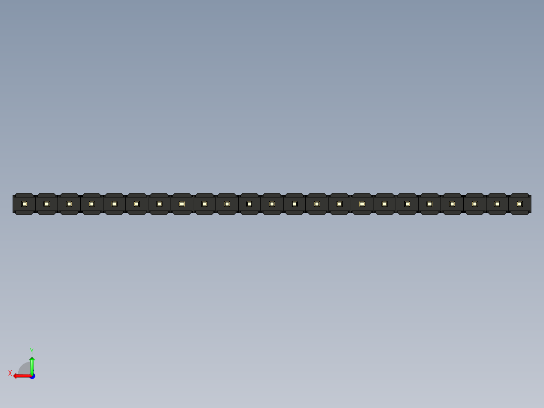 彩色公头100mil（2.54mm）系列-DS1021_black_1x23p_100mil_Type1_rev1.0后视图