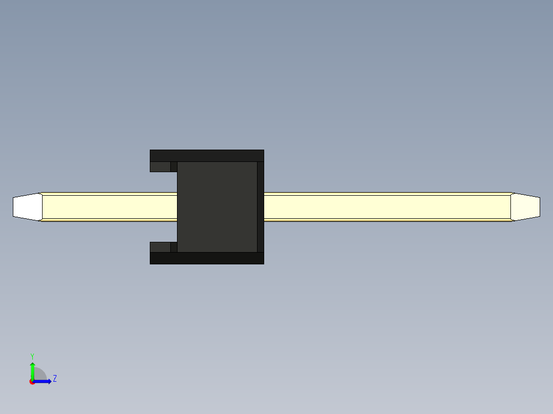 彩色公头100mil（2.54mm）系列-DS1021_black_1x23p_100mil_Type1_rev1.0左视图