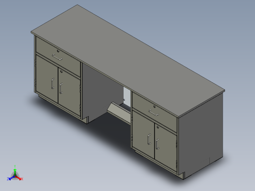 实验室家具橱柜腿部空间