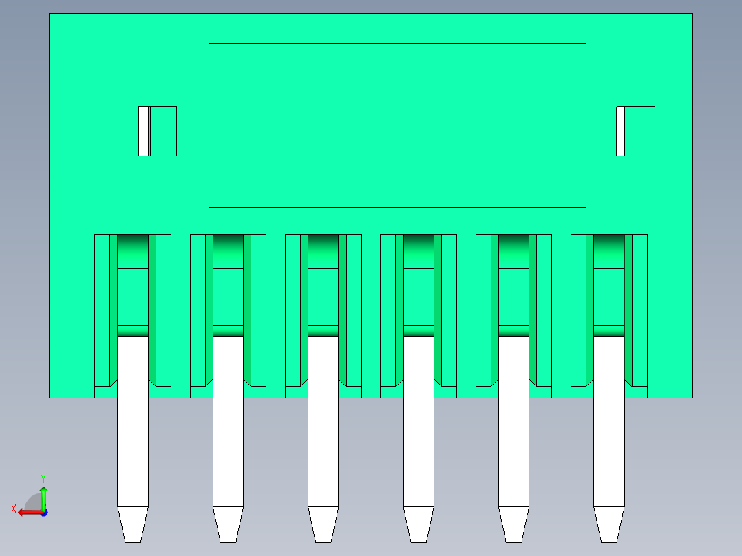 DEGSON 15EDG 系列 2.5mm 接线端子包-15EDGVC-2.5-06P-14-00AH后视图