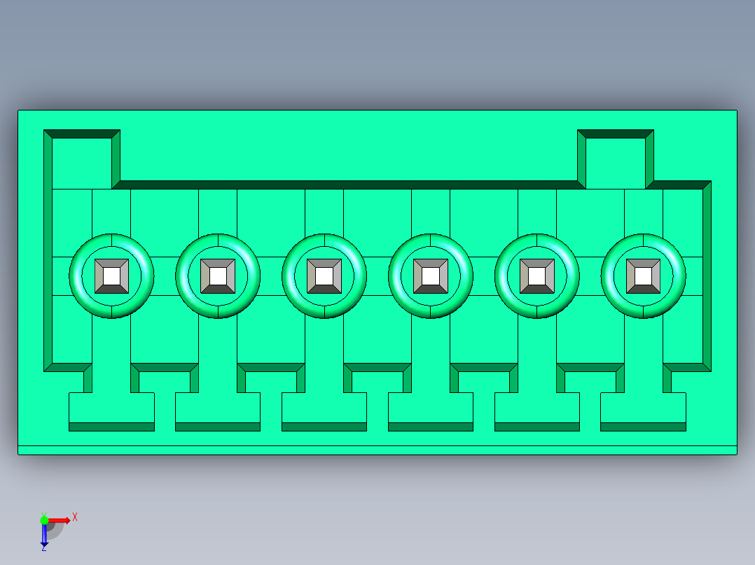 DEGSON 15EDG 系列 2.5mm 接线端子包-15EDGVC-2.5-06P-14-00AH俯视图
