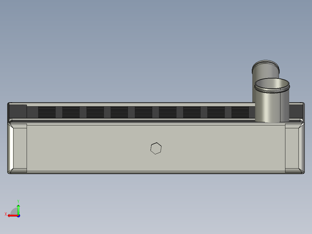 一辆运水卡车后视图