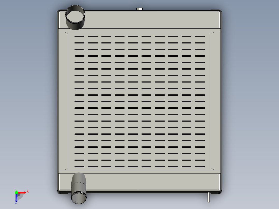 一辆运水卡车俯视图