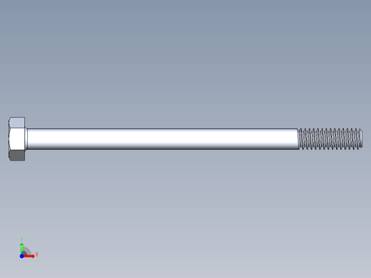 UNC 六角螺栓-Hex Bolt 0.250-20 x 4前视缩略图