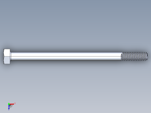 UNC 六角螺栓-Hex Bolt 0.250-20 x 4俯视缩略图