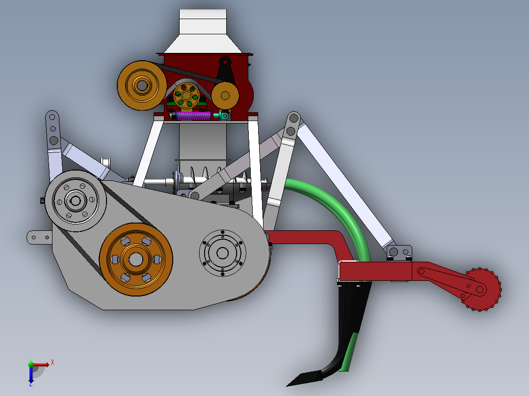 玉米结构螺旋密化压缩还田机280俯视图