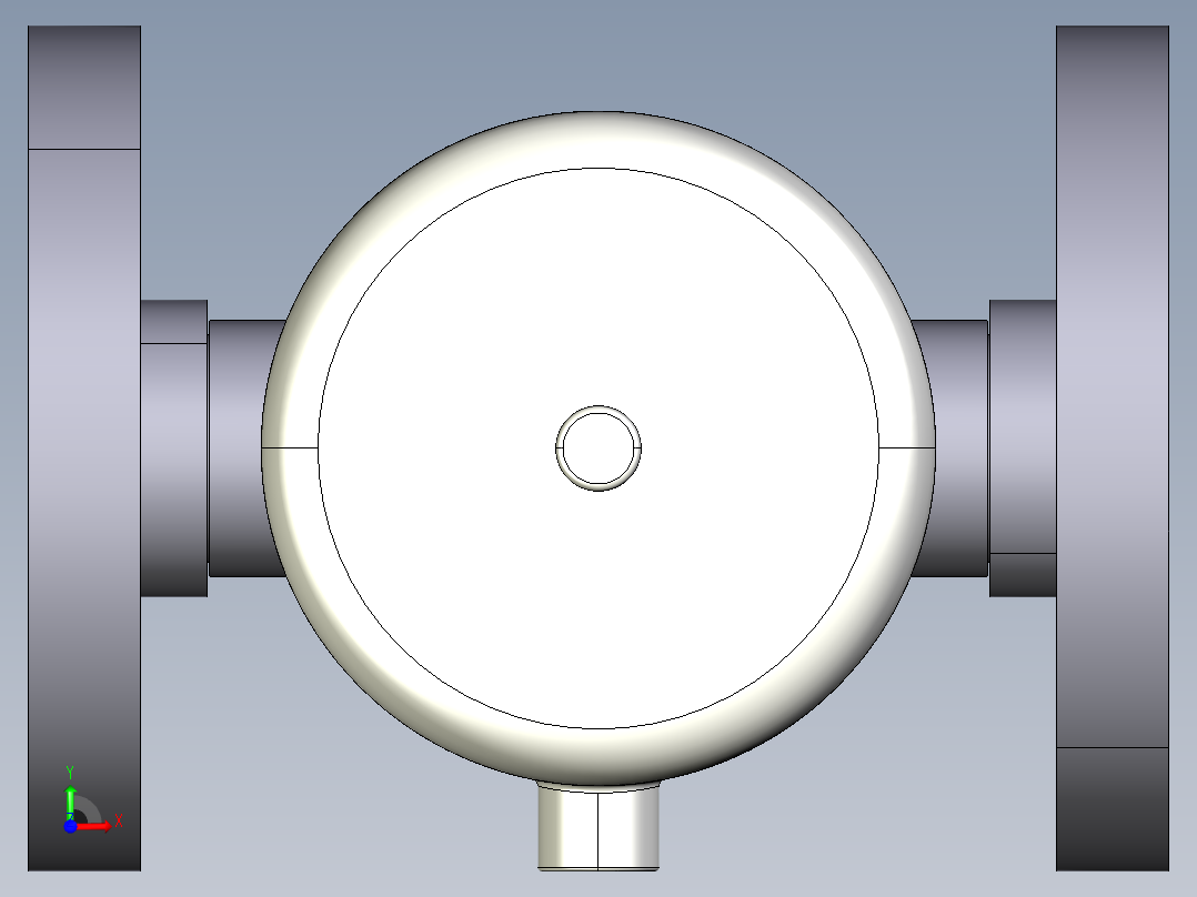 16DKPOVCP NC 气动隔膜阀常闭与固定法兰钻孔PN10 16。面对面根据EN 558-1 PVC-U前视图
