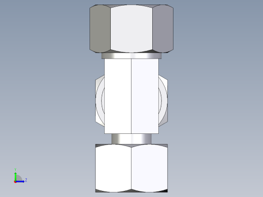 卡套式工业通用硬管接头EO_Standpipe_run_tee_EVL20SCF左视缩略图