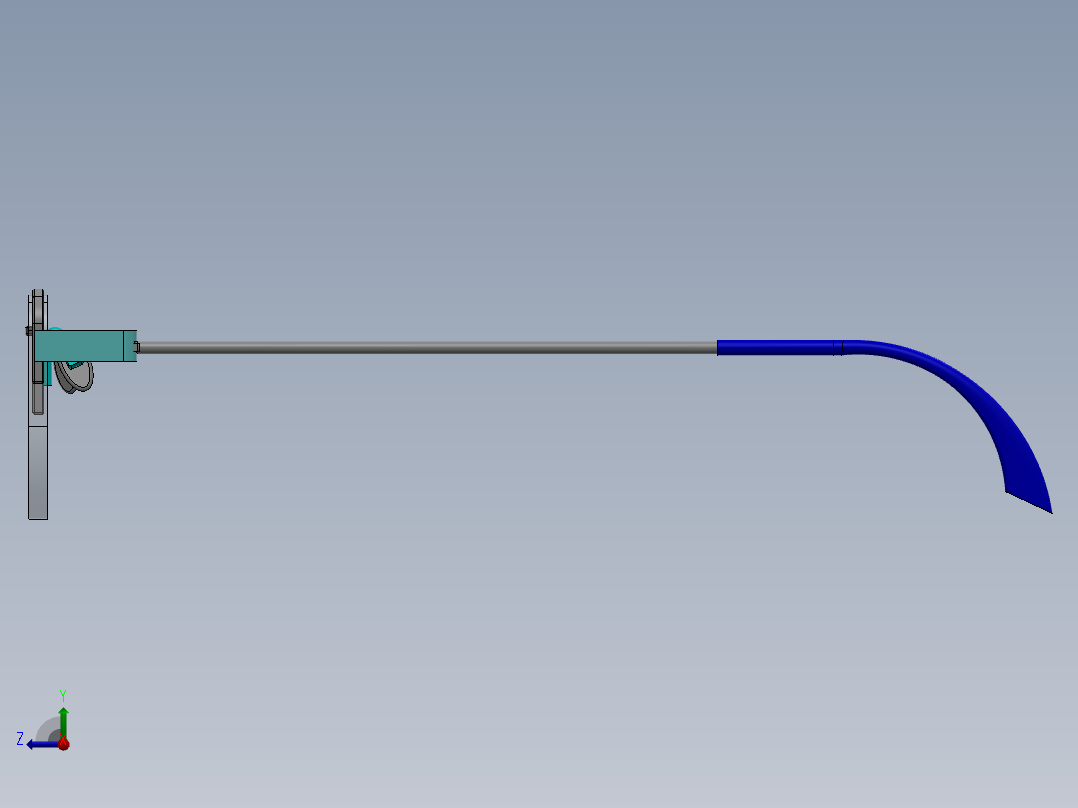 半框玻璃眼镜右视图