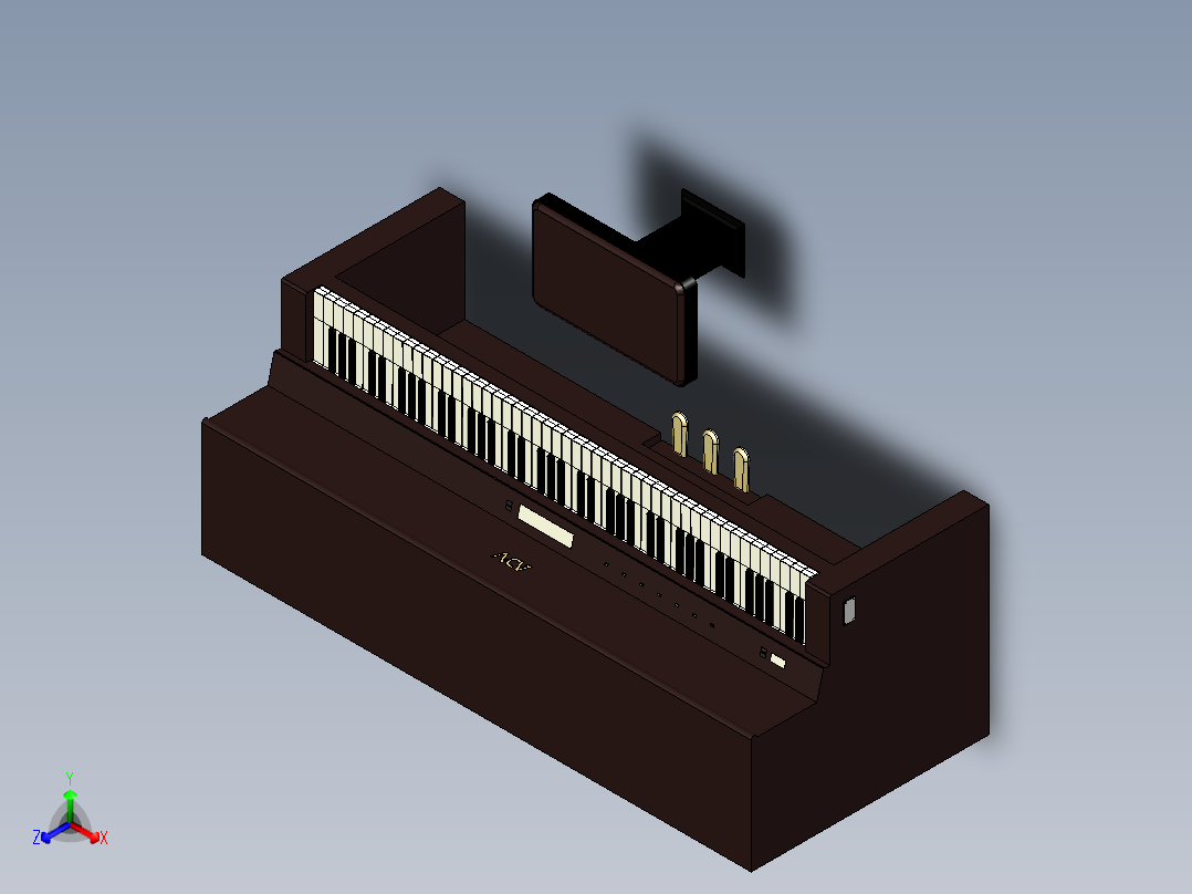 钢琴5正等轴测图