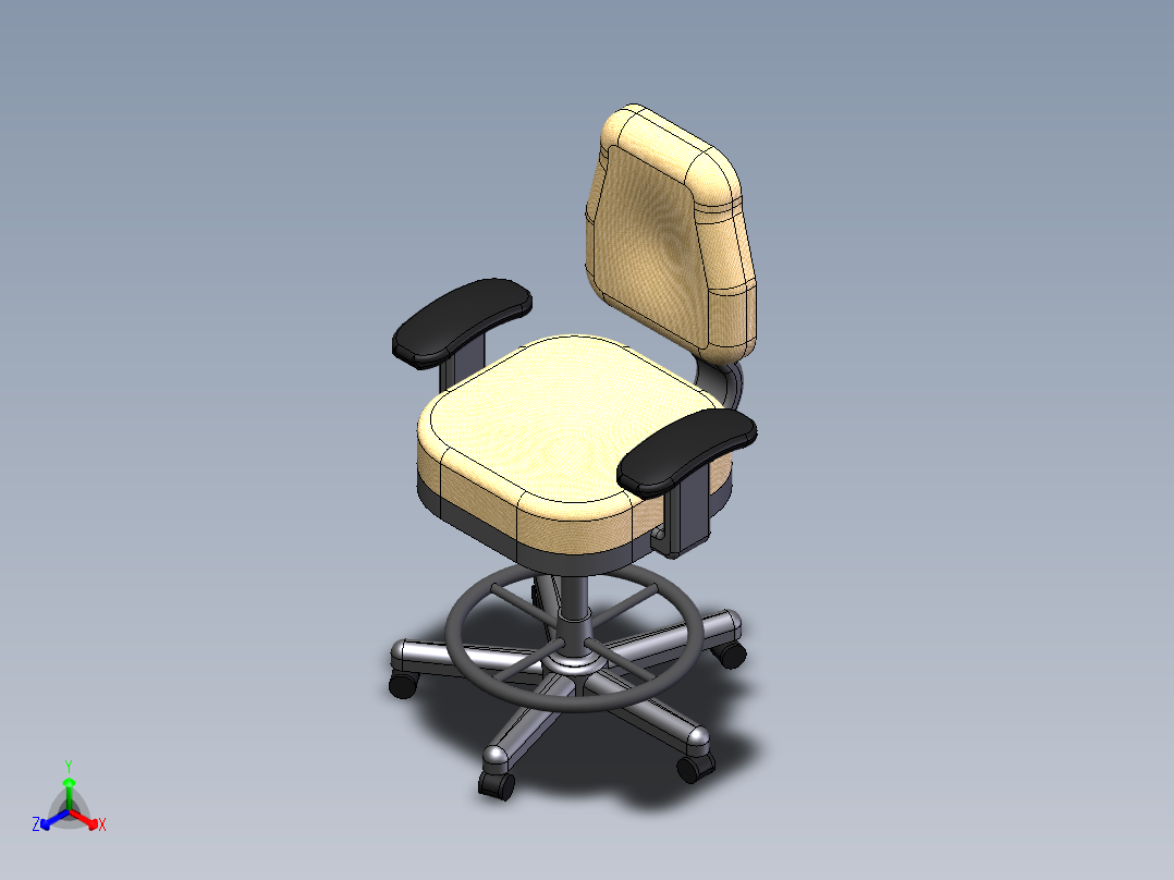 椅子正等轴测图