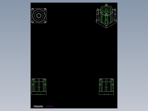連結襯套180,NDQ-2D多系列多零件图纸模型