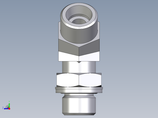 卡套式工业通用硬管接头EO_Adjustable_locknut_45_deg_elbow_VEE12SMOMDCF右视缩略图
