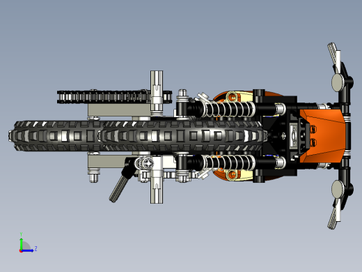 摩托车乐高拼图lego-technics-42007-inventor-stp格式左视缩略图